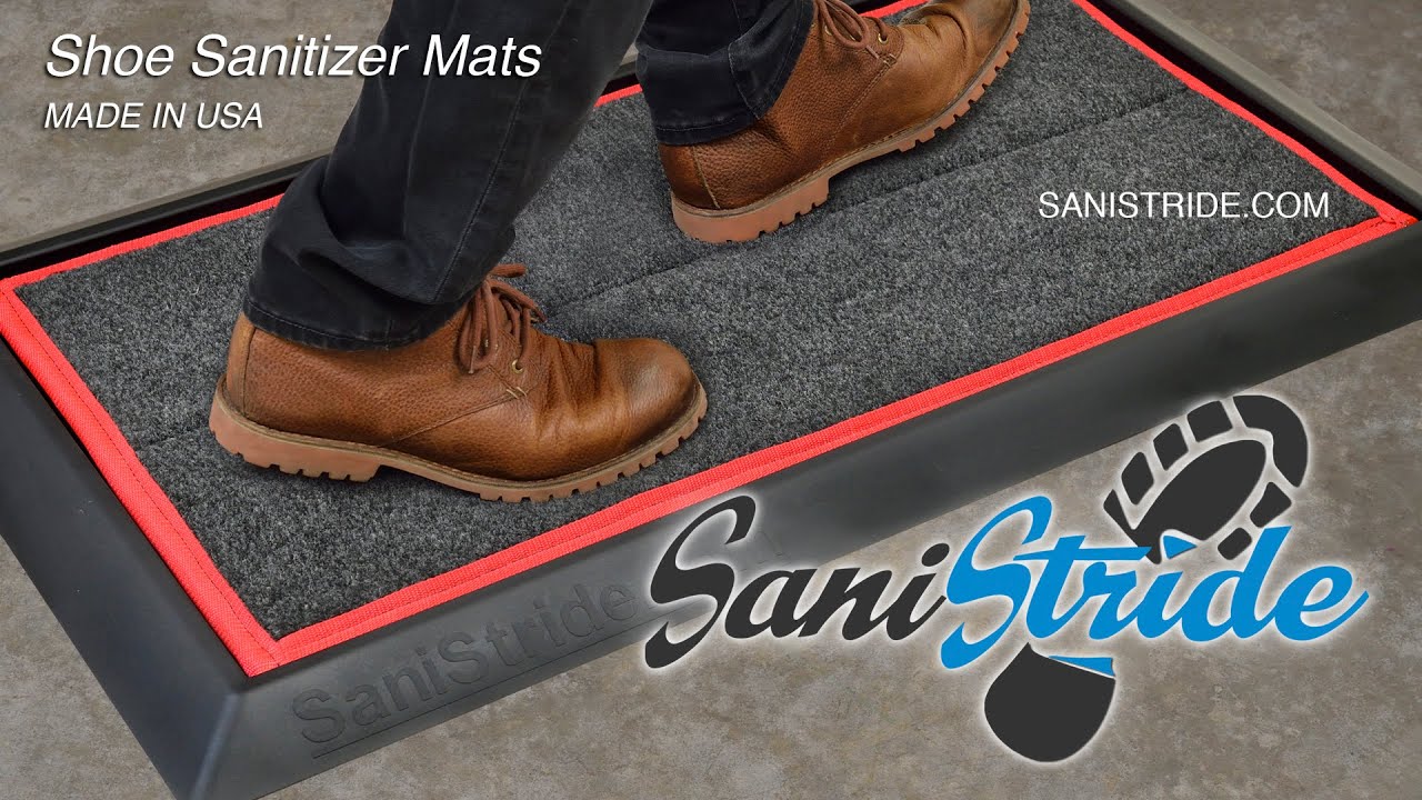 Shoe Sanitizer Mat, Disinfectant shoe mat - SaniStride® USA made