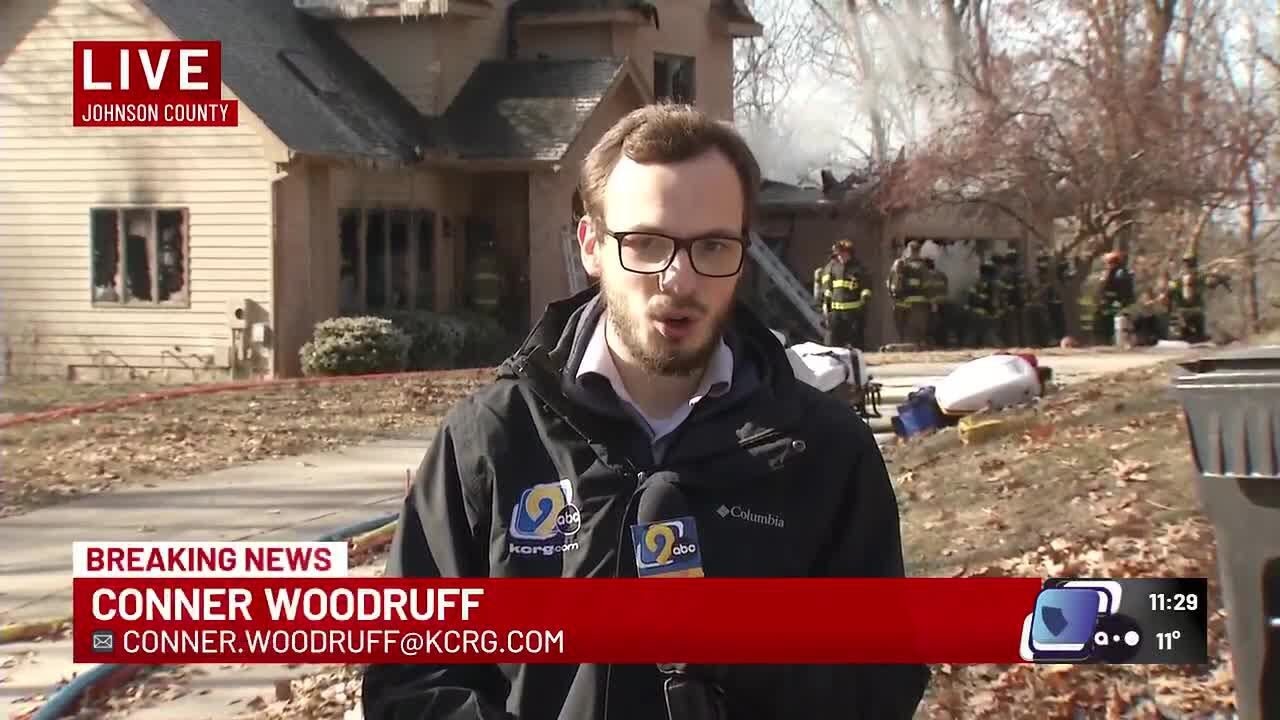 Firefighters put out significant house fire in Johnson County - YouTube