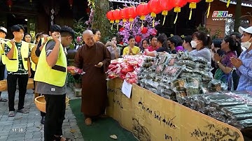 Chùa Trúc Lâm Bảo Sơn tổ chức "Phiên chợ 0 đồng" hỗ trợ tăng ni và người nghèo | BRTgo
