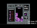 NES Tetris no rotation lvl0 start 35 lines [World Record]