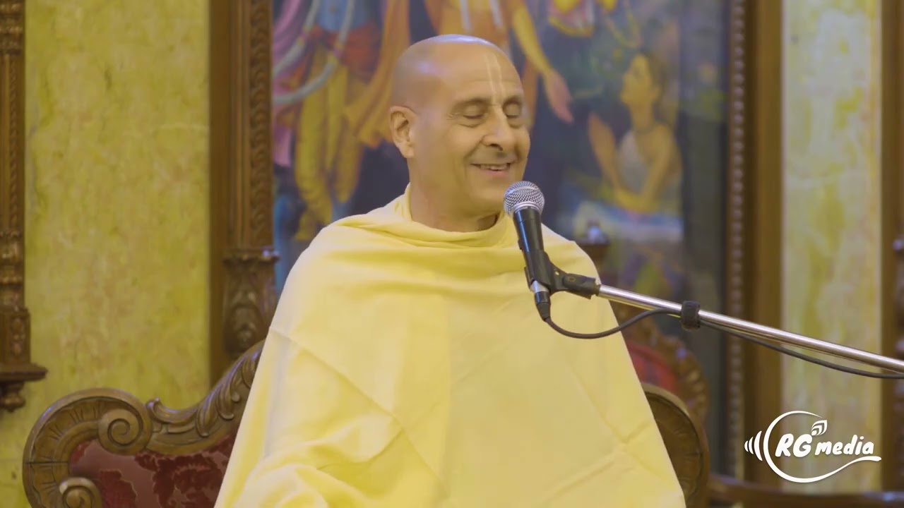 Лекция на цветочном фестивале в храме Чоупатти (06.01.2024)