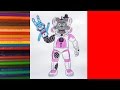 How to draw Openface Funtime Freddy, Как нарисовать пугающего Фантайм Фредди