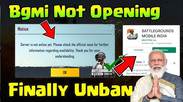 Bgmi not Opening 😱 Server is not Online // Bgmi Unban Finally 😍 || Server is not online yet.