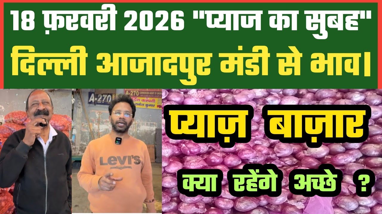 प्याज बाज़ार क्या दे रहा अच्छे संकेत ? Azadpur Delhi Mandi Today में 18-02-2026 के Onion Price DMTTV