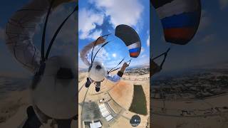 👀 Скоростное приземление глазами парашютиста 🪂 | Камера 360° Swoop #свуп #экстрим #парашют