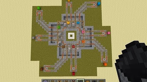 Minecraft - 8-Way Dual-Rail Minecart Intersection