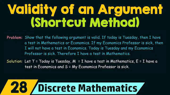 Checking The Validity of An Argument (Shortcut Method)