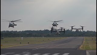 Ospreys & Blackhawks takeoff to pick up President Trump screenshot 2
