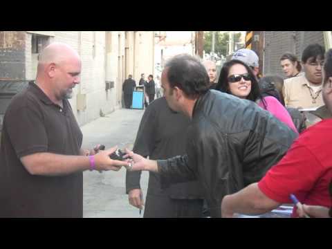 Sammy Hagar signs for fans outside Jimmy Kimmel li...