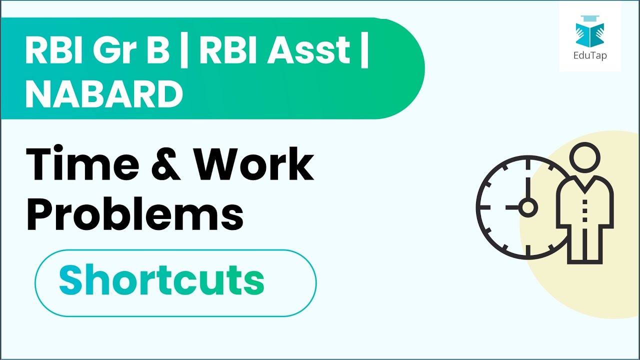 Time and Work problems shortcuts Hindi RBI Gr B, SBI PO and other