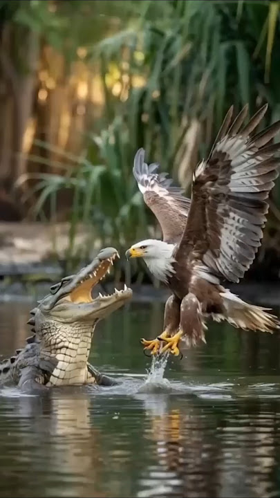 Eagle vs Crocodile #animalfight #animals #crocodile  #wildanimals #wildlife #eagleattack #eagle