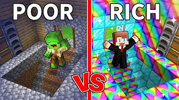 Mikey vs JJ OP Stairs Under the House in Minecraft (Maizen)