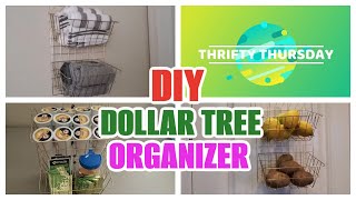DIY DOLLAR TREE MULTIPURPOSE HOME ORGANIZER | THRIFTY THURSDAY | METAL WIRE BASKET IDEAS &amp; HACKS
