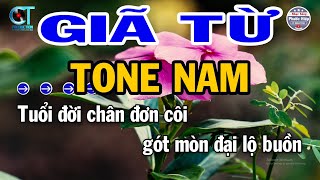 Karaoke Giã Từ Tone Nam ( Am ) Nhạc Sống Mới Dễ Hát | Phước Hiệp