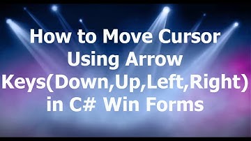 How to move the cursor between textboxes using arrows in C#