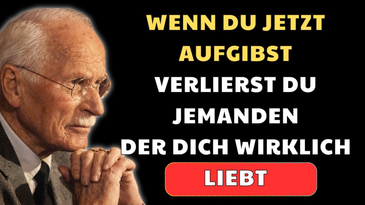 WENN DU JETZT AUFGIBST, VERLIERST DU JEMANDEN, DER DICH WIRKLICH LIEBT | Carl Jung