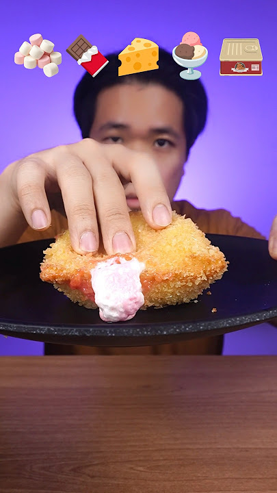 MAKAN ROTI GORENG BERBAGAI ISI SESUAI EMOJI