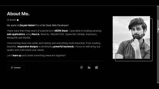 Full Stack Developer Portfolio | Zaryab Haider Portfolio