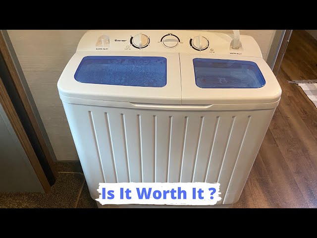 COSTWAY Portable Washing Machine, Twin Tub 20Lbs Capacity, Washer(12Lbs)  and Spinner(8Lbs), Compact Laundry Machines Durable Design Energy Saving