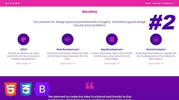 Convert UI Design to HTML, CSS Using Bootstrap 5 | One Page Website | Responsive | Multipurpose - #2