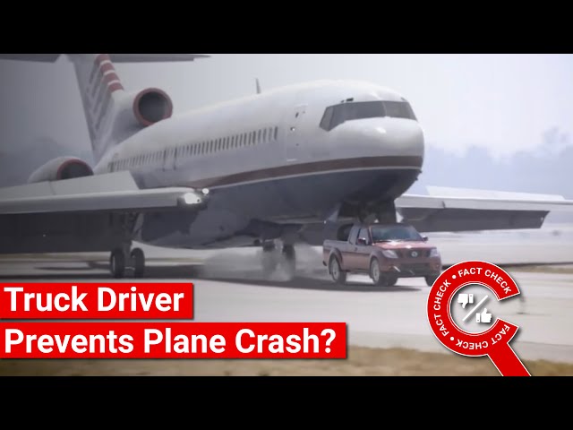 FACT CHECK: Does Video Show Brave Truck Driver Saving Aeroplane from Crash?