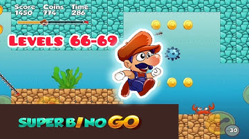 SUPER BINO GO - levels 66-69 walkthrough gameplay #superbinogo #walkthrough #androidgameplay #2023
