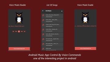 how to create music app in android with voice command control