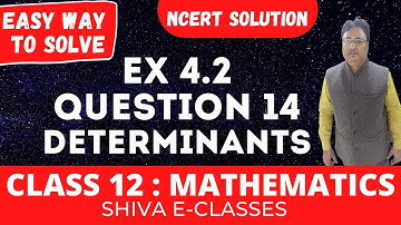Class 12 Ex 4.2 Question 14 (Q14) || Determinants || Maths NCERT Solution Chapter 4