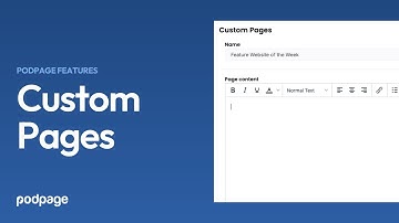 Creating Custom Pages on Podpage