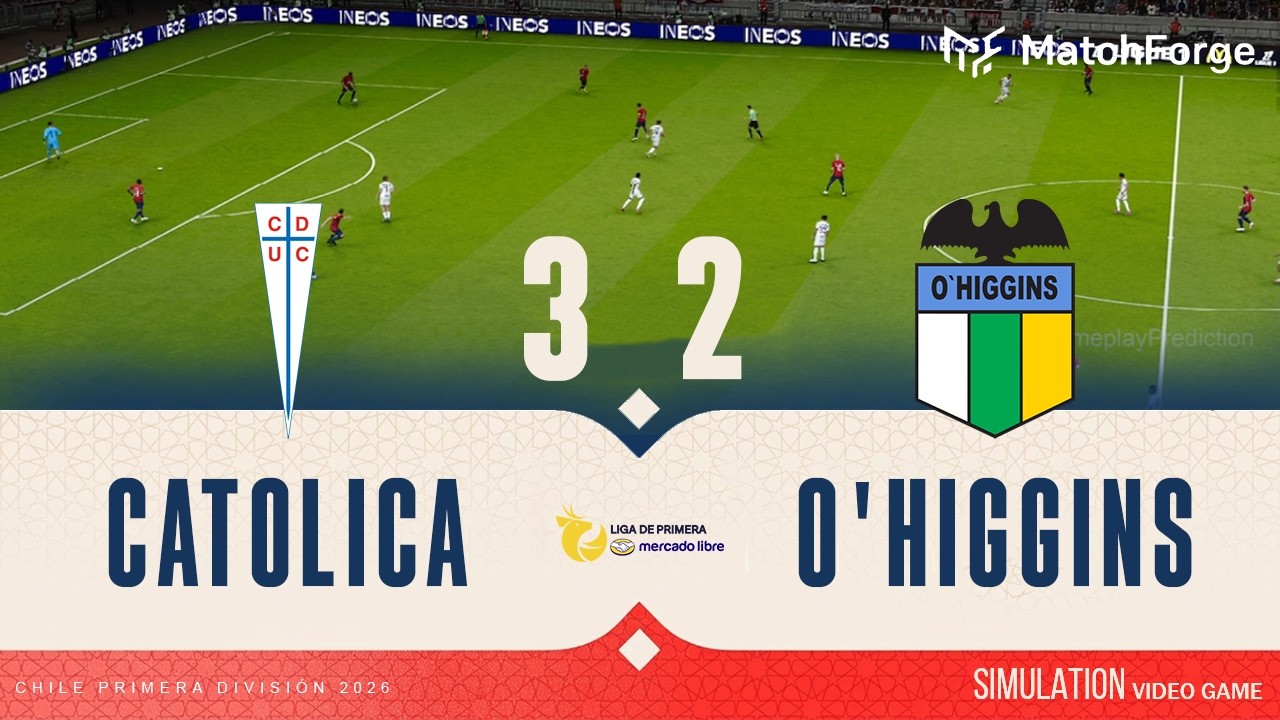 ⚽ UNIVERSIDAD CATÓLICA 3-2 O'HIGGINS: Highlights | Chile Primera 2026 Game Simulation/Recreation