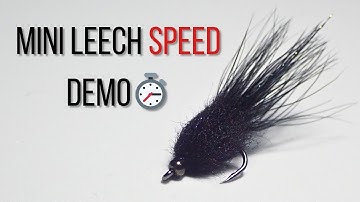 Black Mini Leech Streamer | Speed Fly Tying Demo