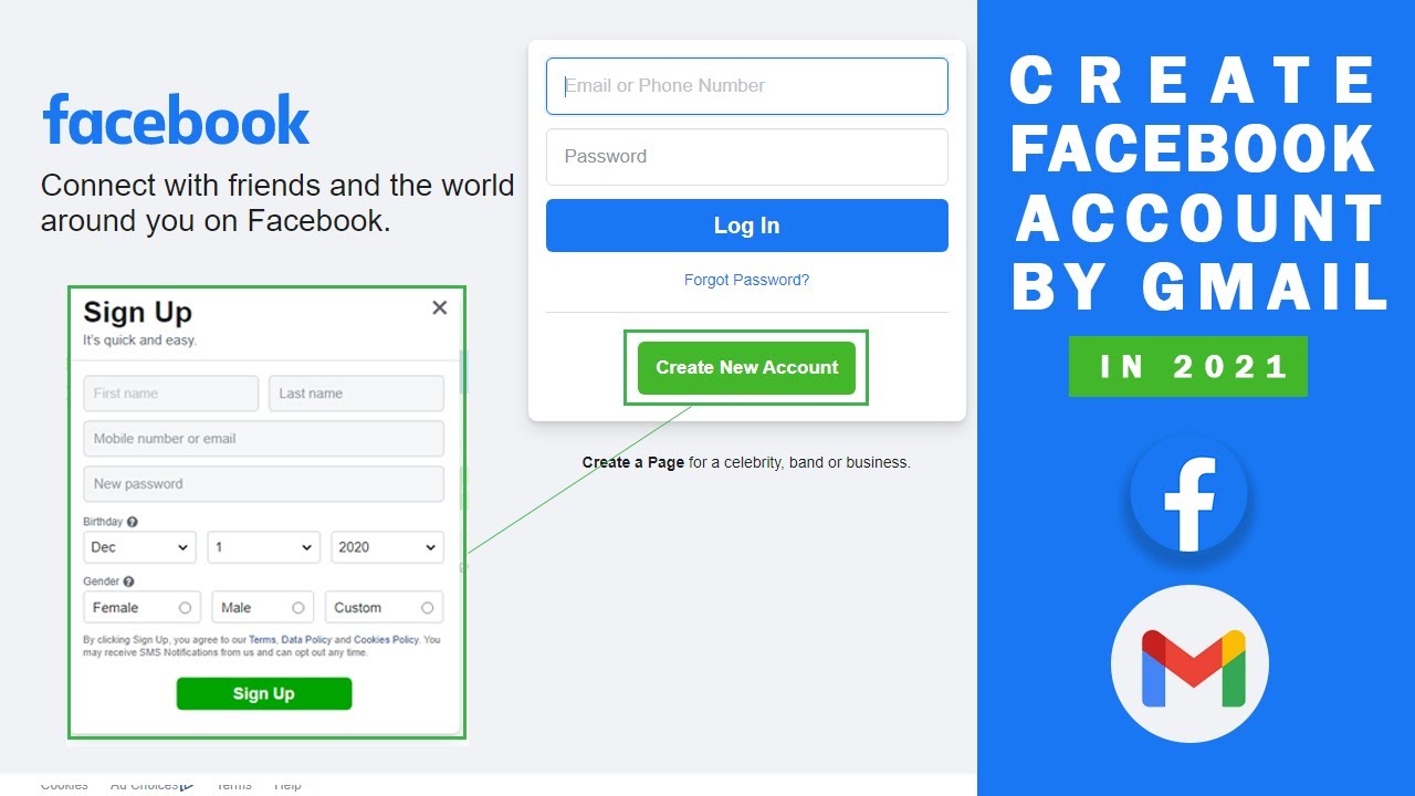 How to make a Facebook account : EKM