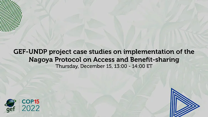 CBD COP15 (Dec. 15): UNDP project case studies on ...