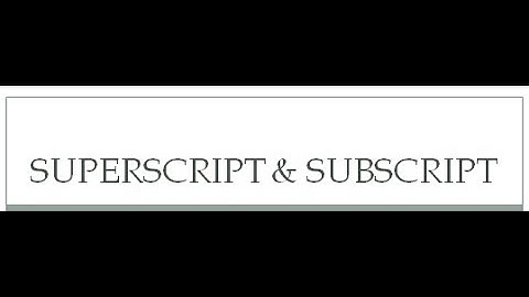How to use Subscripts an superscripts in MS-Word ,EXCEL and HTML