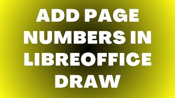 Paginanummers toevoegen in LibreOffice Draw
