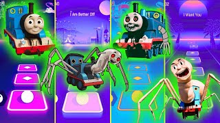 💥 THOMAS TRAIN CARTOON 🆚 CURSED THOMAS 🆚 EVIL THOMAS 🆚 SPIDER THOMAS TRAIN ❗ Tiles Hop Edm Rush screenshot 5