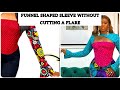 How to cut and sew a stylish long sleeve with a funnel shape stylish design  beginners friendly
