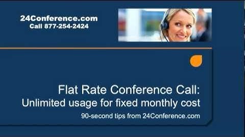 Flat Rate Conference Calling with Unlimited Usage from 24Conference.com