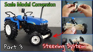 Scale Modification | How to make steering system for rc tractor !!