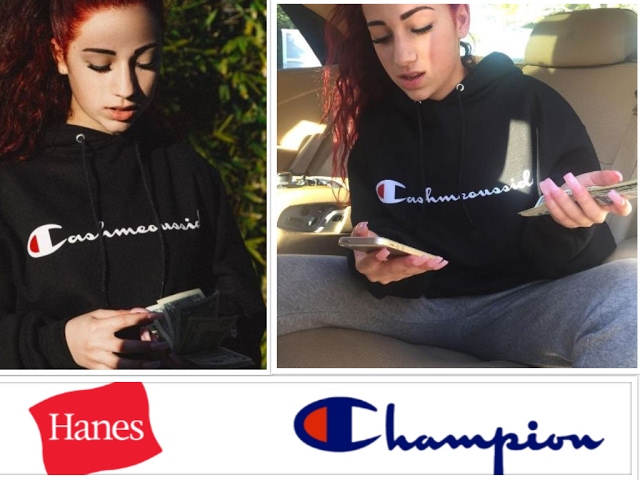 Danielle Bregoli THREATENED by w/ ACTION for use of the ' Champion' "C". -