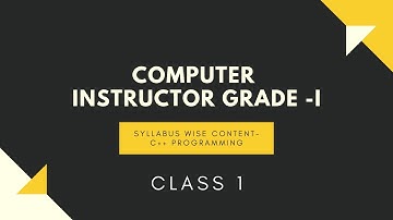 TNTRB|C++ Programming Introduction-TRB-Computer instructor grade -I Syllabus wise |Online Tamila