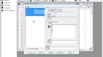 Statgraphics Correspondence Analysis