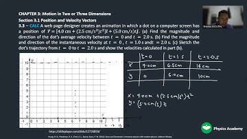 Exercise 3.3 (Part 3): Section 3.1 Position And Velocity Vectors, University Physics 13th Edition
