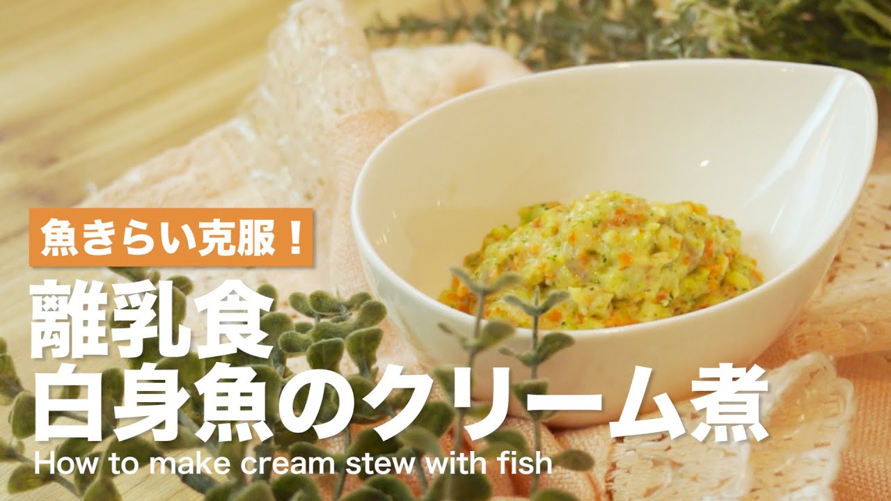 簡単離乳食 初期 中期 後期 白身魚のクリーム煮 How To Make Cream Stew With Fish For Baby 赤ちゃん レシピ 作り方 Recipe Youtube