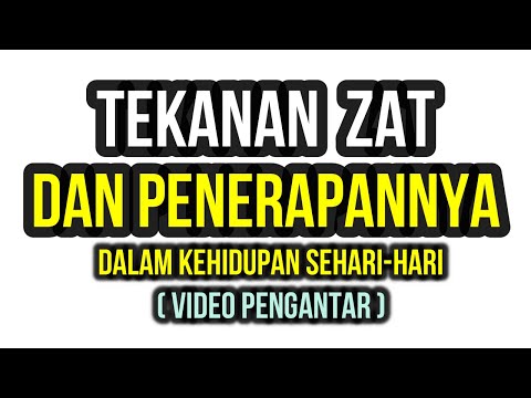 Tekanan Zat dan Penerapannya dalam Kehidupan Sehari hari