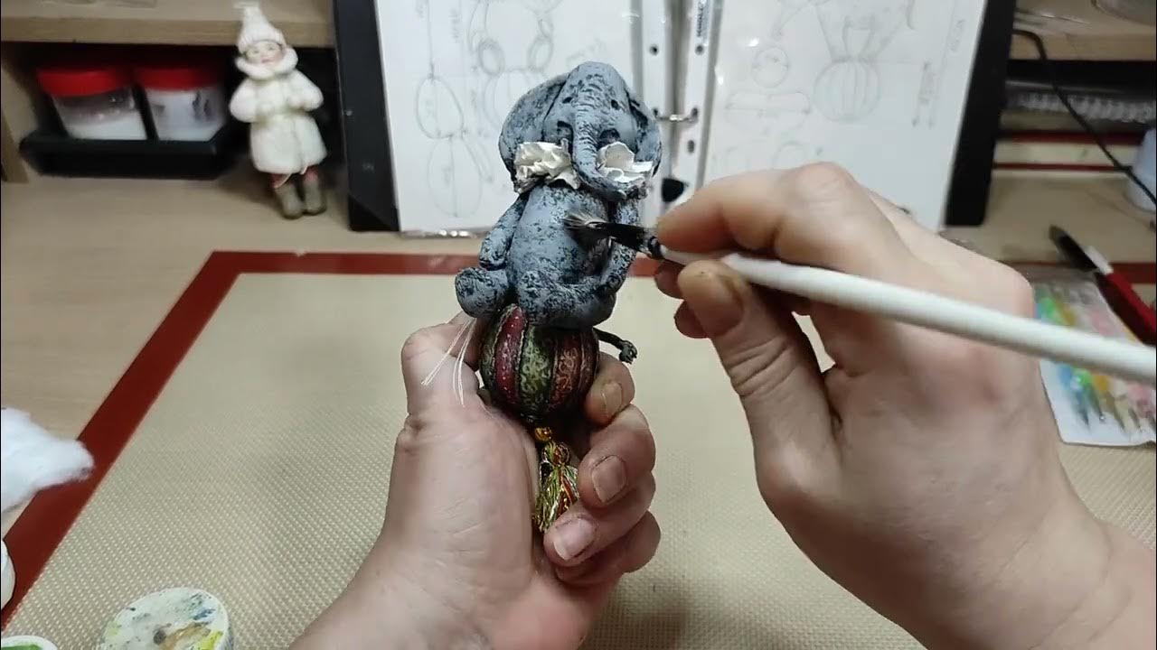 🐘🐘Ватная игрушка.СЛОНИКИ. из серии (слонов много не бывает). Урок 20 ...