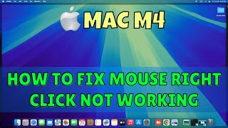 How to Fix mouse right click not working Macbook M4