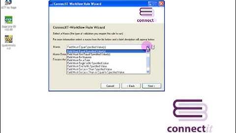 ConnectIt-Workflow Configuration Rules Wizard Screen 3