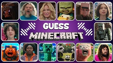 Guess Minecraft Movie Characters by Their Voice & Emojis 💎 Minecraft Movie Quiz ⛏️Steve, Garbage Man