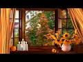 Autumn Humming Bird and Wind Chimes ASMR Ambience Window View